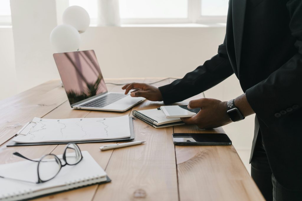 how to organize a small business workflow planning desk setup